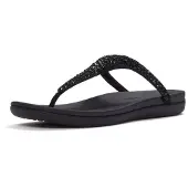 FitFlop Solay Mixed Crystal Toe Post Sandals Noir EU 37 Femme