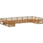 vidaXL Ensemble de canapés 10 pièces en bois massif d'acacia