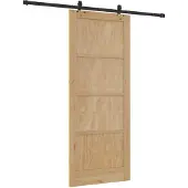 vidaXL Porte coulissante Naturelle et noire 86 x 211 cm