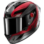 Shark Aeron Mekarium, casque intégral ,Noir/Rouge/Argent ,S