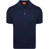 Suitable Polo Maille Coton Lin Marine