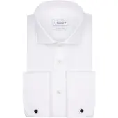 Profuomo Chemise Cut Away Manchette Double Off White