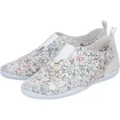 Rieker Chaussures , modèle 4366390 436, chaussures basses pour femmes, type mocassin, couleur blanche, pour un usage quotidien