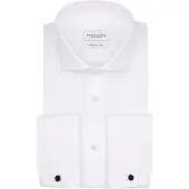 Profuomo Chemise Cut Away Manchette Double Off White Blanc Blanc cassé taille 42