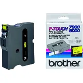 Brother TX-641 - (18 mm) - Noir sur jaune - Ruban