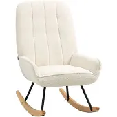 HOMCOM Fauteuil à bascule avec accoudoir 839-564V00