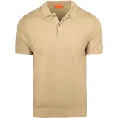 Suitable Polo Maille Coton Lin Beige