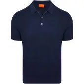 Suitable Polo Maille Coton Lin Marine