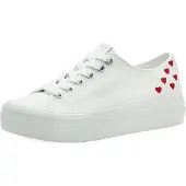 Tamaris Baskets basses rouge feu / blanc