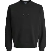 Jack & Jones Sweat-shirt 'JORNorrebro' noir / blanc