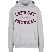 Mister tee Sweat-shirt 'Let's Get Physical' gris / bourgogne