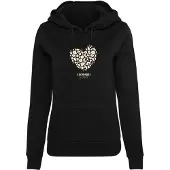 Merchcode Sweat à Capuche Leopard Heart Heavy