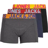 Jack & Jones Boxers 'JACCrazy' bleu foncé / anthracite / orange / noir