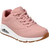 SKECHERS Baskets basses 'Uno Stand On Air' rose ancienne / argent