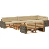 vidaXL Ensemble de salon de jardin , 9 pièces.