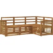 vidaXL Ensemble de canapés 4 pièces en bois massif d'acacia