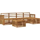 vidaXL Ensemble de canapés d'extérieur , 6 pièces, couleur naturelle