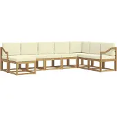 vidaXL Ensemble de canapés d'extérieur avec coussins, 8 pièces, blanc et crème