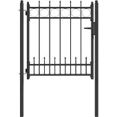 vidaXL Porte de Clôture HORST Acier Noir Verrouillable