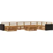 vidaXL Ensemble de canapés d'extérieur 9 pièces en bois massif d'acacia naturel
