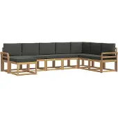 vidaXL Ensemble de canapés d'extérieur avec coussins, 8 pièces, blanc et anthracite
