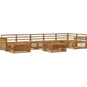 vidaXL Ensemble de canapés d'extérieur 8 pièces Naturel