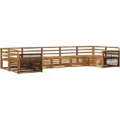 vidaXL Ensemble de canapés d'extérieur 7 pièces Naturel
