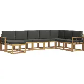 vidaXL Ensemble de canapés d'extérieur avec coussins, 8 pièces, blanc et anthracite