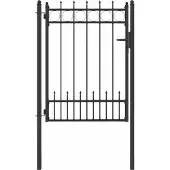 vidaXL Porte de Clôture HORST Acier Noir Verrouillable