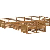 vidaXL Ensemble de canapés d'extérieur 9 pièces