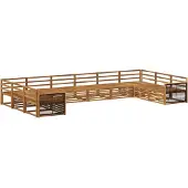 vidaXL Ensemble de canapés , 10 pièces, en bois d'acacia massif naturel