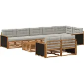 vidaXL Ensemble de salon de jardin , 9 pièces.