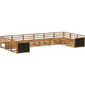 vidaXL Ensemble de canapés , 10 pièces, en bois d'acacia massif naturel