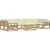 vidaXL Ensemble de canapés d'extérieur avec coussins, 6 pièces, blanc et crème