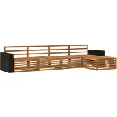 vidaXL - Ensemble de salon de jardin 5 pièces en bois d'acacia massif, finition naturelle