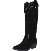 Salinyang Bottes de cowboy noir