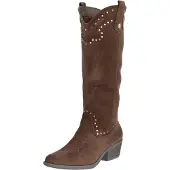 Salinyang Bottes de cowboy marron