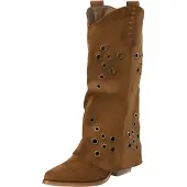 Salinyang Bottes de cowboy noisette