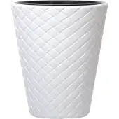Prosperplast Pot De Fleurs 34l Avec Insert Imitation Rotin Blanc Matuba Dbmt400-S449