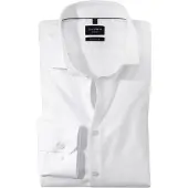 Olymp Chemise No'6 six Coupe Skinny Blanc