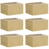 vidaXL : Boîtes de rangement avec fenêtre transparente, lot de 6, 33,6 L