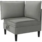 vidaXL Canapé d'angle avec rangement, velours gris foncé