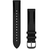 Garmin Bracelet En Cuir 18 Mm Fermeture Rapide Avec Boucle Gris Ardoise De Montre Noir