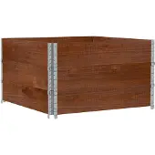 vidaXL Jardinière marron 100x100 cm bois massif de pin
