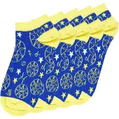 Unabux Chaussettes bleu / jaune clair