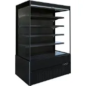 CombiSteel Vitrine réfrigérée murale Jamie 1.3, étagère de supermarché d'une capacité de 409 litres et à ventilation assistée par ventilateur.