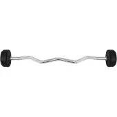 HMS Barre de musculation caoutchouc bouclée GSL35
