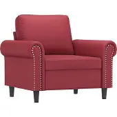 vidaXL Fauteuil vin rouge 60 cm similicuir