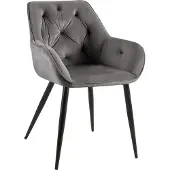 CLP Chaise visiteur Cassis velours gris foncé