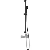 vidaXL Ensemble de douche noir 100 cm en acier inoxydable